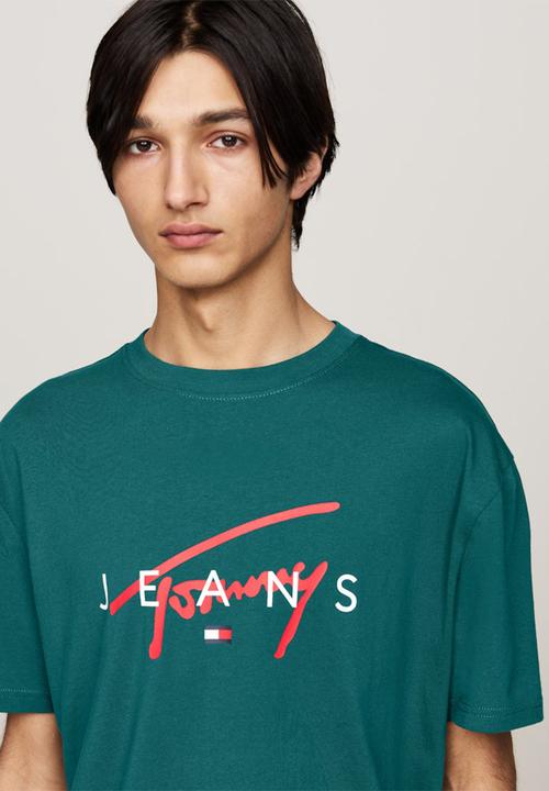 Tommy Hilfiger - Tjm Reg Signature Twist Tee Ext - Deep Seawater