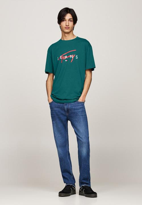 Tommy Hilfiger - Tjm Reg Signature Twist Tee Ext - Deep Seawater