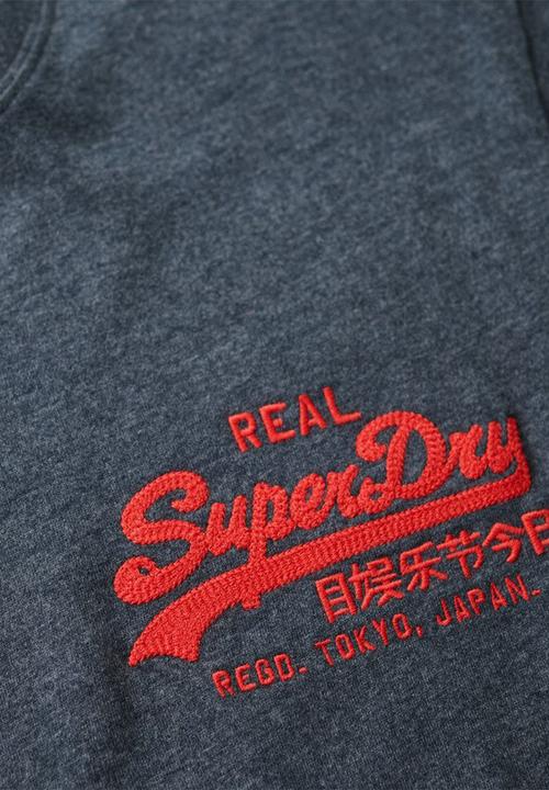 Superdry. - CLASSIC VL GRAPHIC T SHIRT - Eclipse Navy Marl