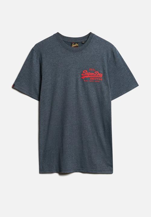 Superdry. - CLASSIC VL GRAPHIC T SHIRT - Eclipse Navy Marl