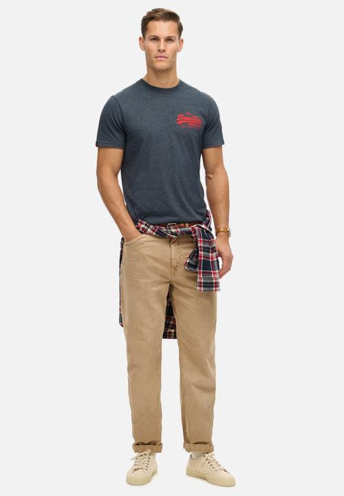Superdry. - CLASSIC VL GRAPHIC T SHIRT - Eclipse Navy Marl