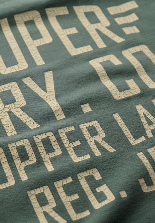 Superdry. - COPPER LABEL GRAPHIC CREW - Drius Green