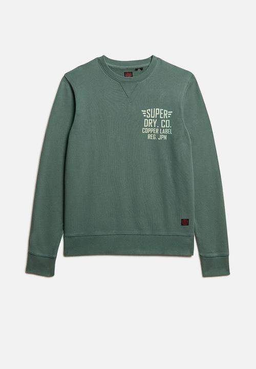 Superdry. - COPPER LABEL GRAPHIC CREW - Drius Green