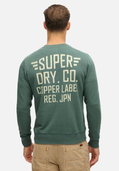 Superdry. - COPPER LABEL GRAPHIC CREW - Drius Green