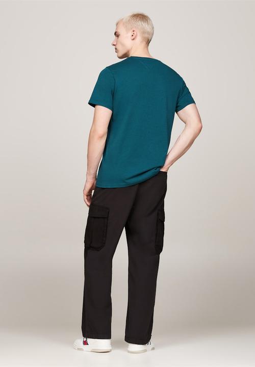 Tommy Hilfiger - Tjm Slim Essential Flag Tee Ext - Deep Seawater