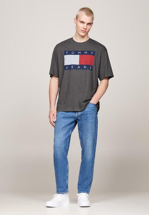 Tommy Hilfiger - Tjm Rlx Melange Flag Tee - New Charcoal Melange