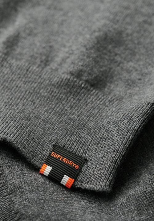 Superdry. - ESSENTIAL COTTON/CASH JUMPER - Gull Grey Marl
