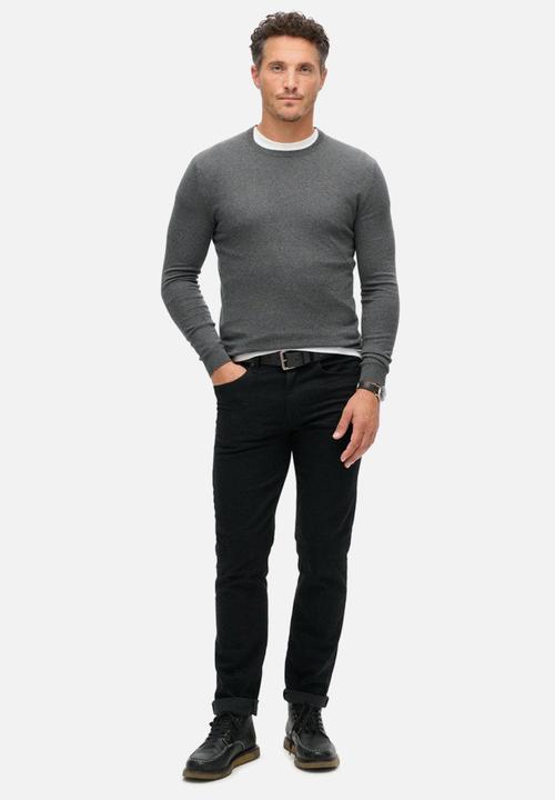 Superdry. - ESSENTIAL COTTON/CASH JUMPER - Gull Grey Marl