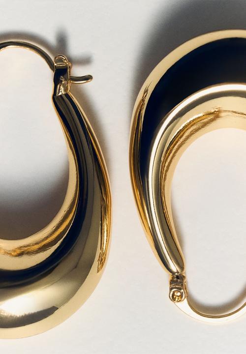 MANGO - Earrings fedora - gold