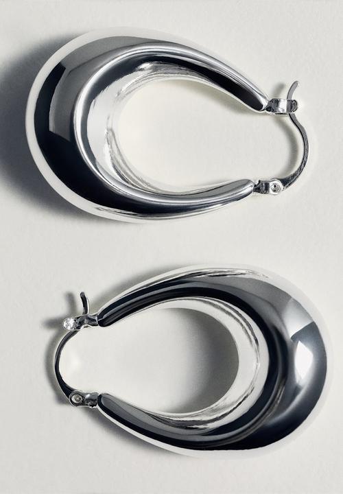 MANGO - Earrings fedora - silver