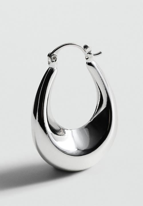 MANGO - Earrings fedora - silver
