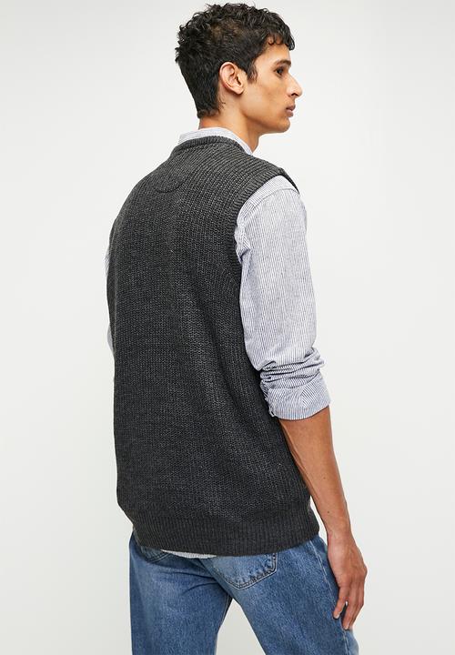 Brave Soul - Knitwear - Dark Charcoal Marl