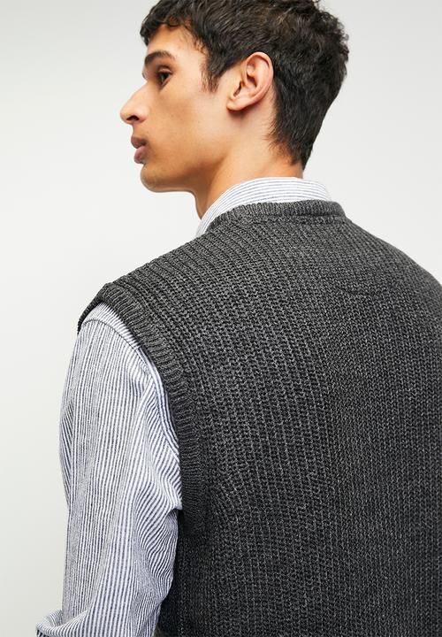 Brave Soul - Knitwear - Dark Charcoal Marl