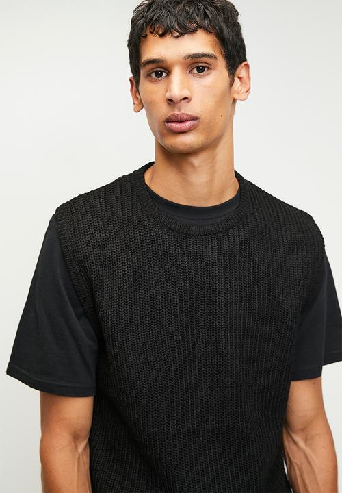Brave Soul - Knitwear Tee - Jet Black