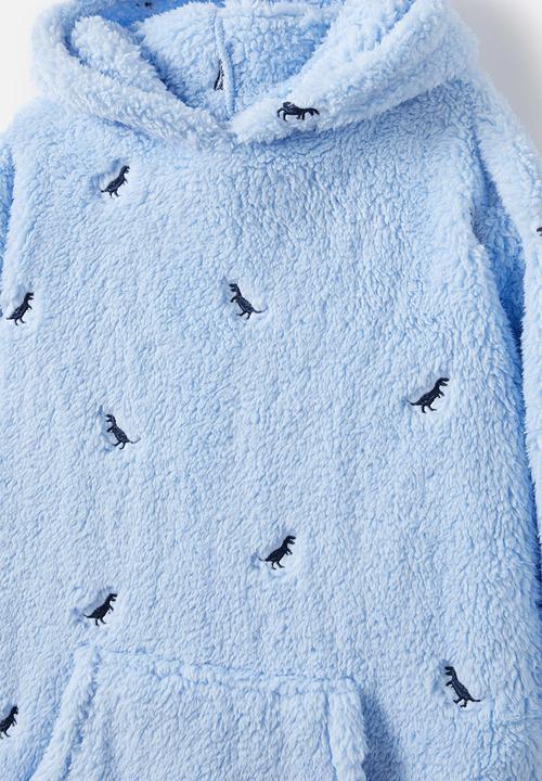 Cotton On - Snugget kids oversized hoodie - dawn blue/ dinos