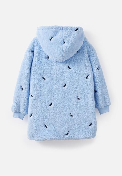 Cotton On - Snugget kids oversized hoodie - dawn blue/ dinos