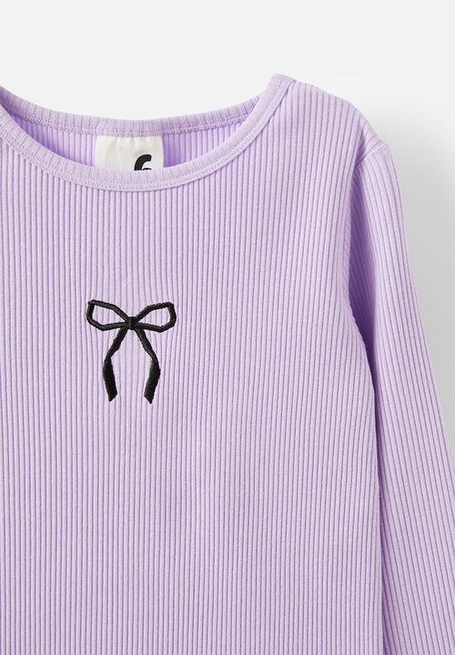 Cotton On - Jade crew - vintage lilac/bows