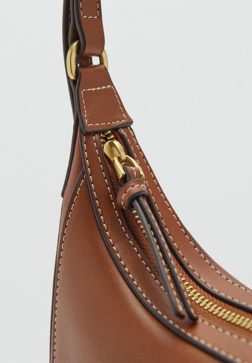 MANGO - Crossbody bag lake - leather brown