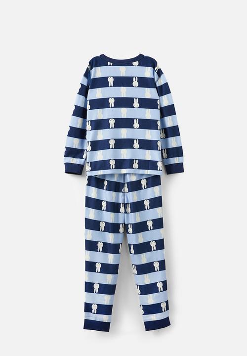 Cotton On - Chuck long sleeve pyjama set licensed - lcn mif dawn blue in the navy/ miffy stripe