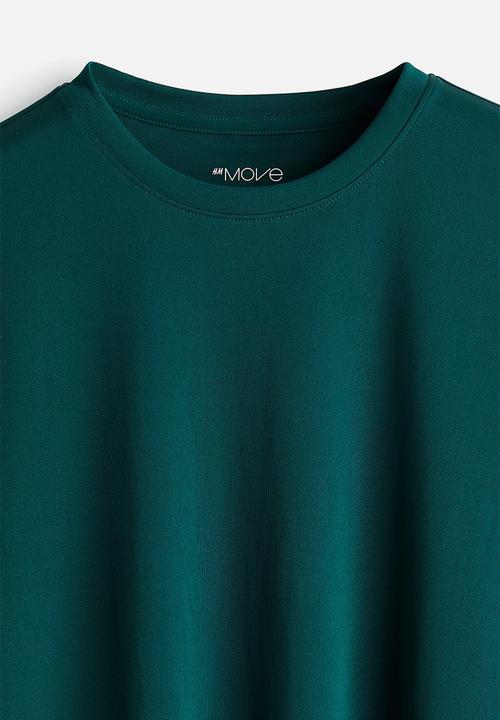 H&M - Regular fit sports top with drymove™ - dark green