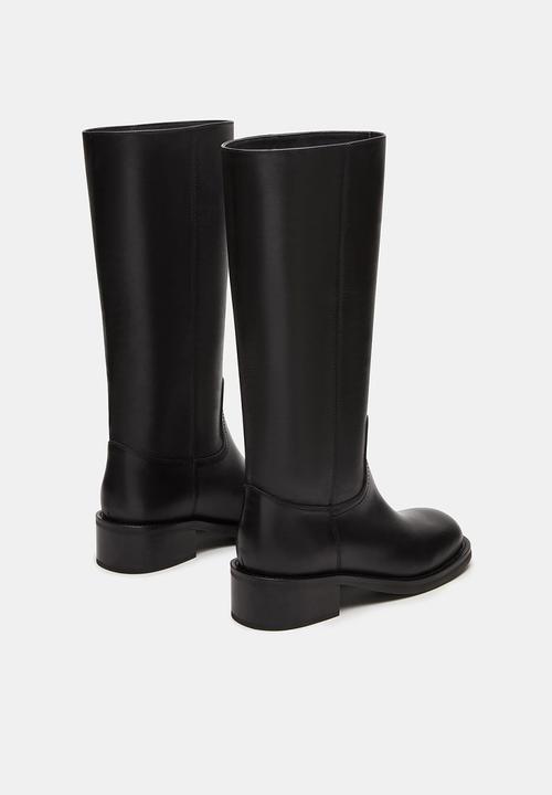 Steve Madden - Riggs Riding Boot - Black leather