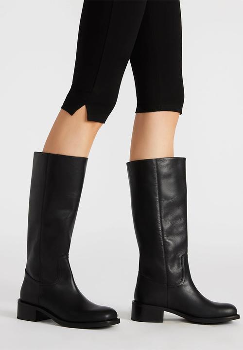 Steve Madden - Riggs Riding Boot - Black leather