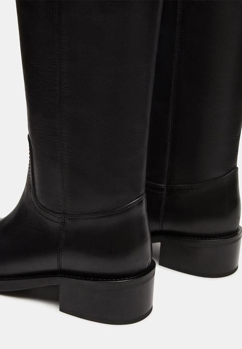 Steve Madden - Riggs Riding Boot - Black leather