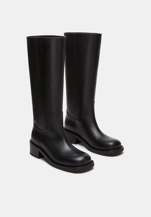 Steve Madden - Riggs Riding Boot - Black leather