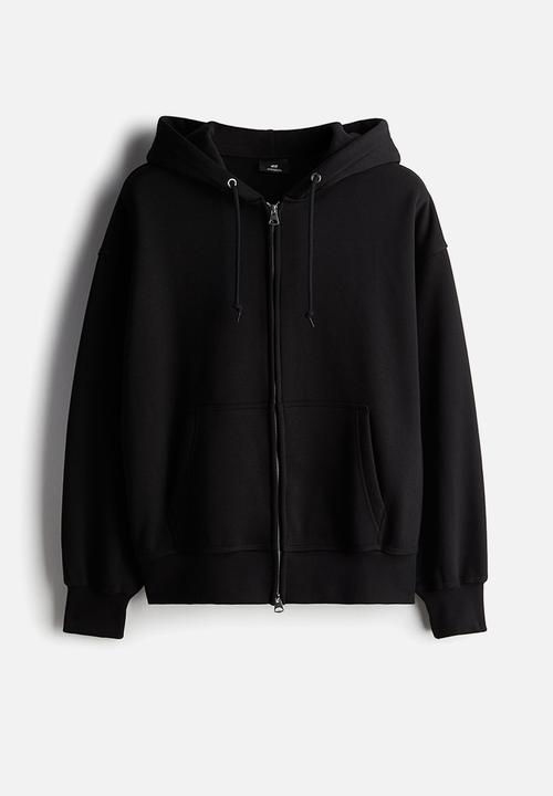 Oversized fit zip-through hoodie black 1240531002 H&M Hoodies