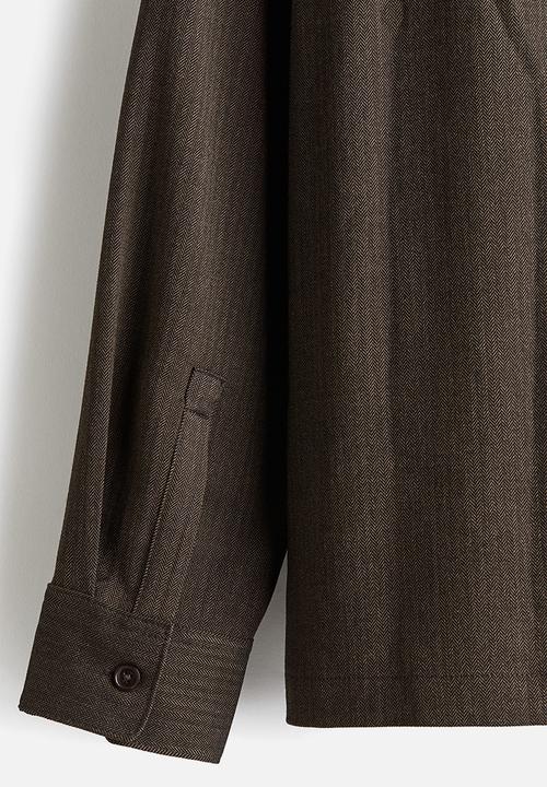 H&M - Regular fit utility overshirt - dark brown