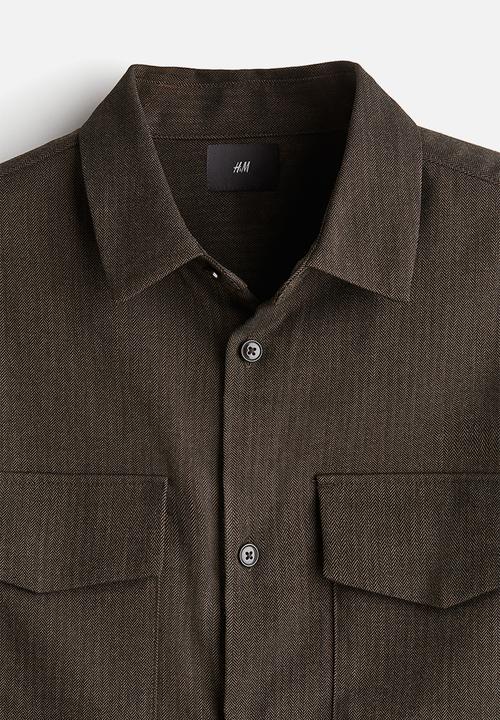 H&M - Regular fit utility overshirt - dark brown