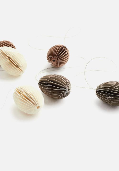 H&M - 6 Pack easter decorations - white