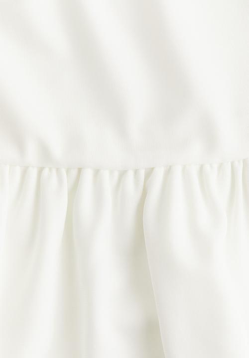 H&M - Tiered-skirt jersey dress - cream