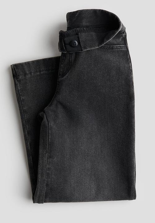 H&M - Wide denim-look trousers - black