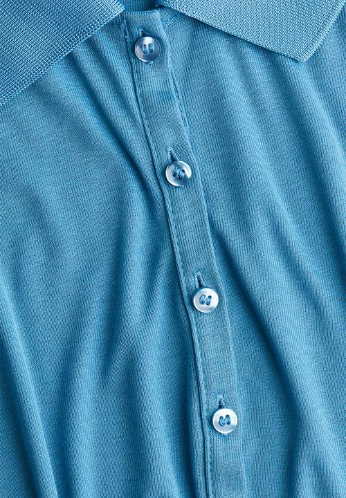 H&M - Fitted polo shirt - blue