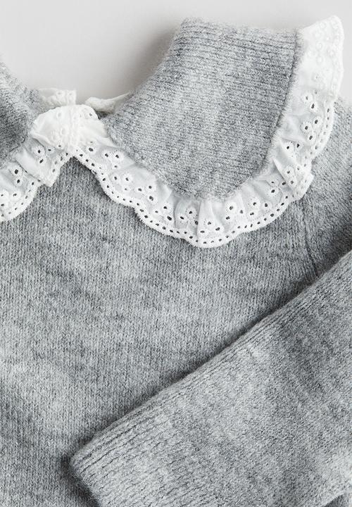H&M - Peter pan-collared jumper - light grey