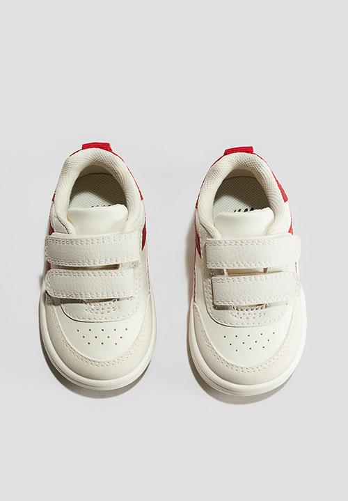 H&M - Block-coloured trainers - white/red