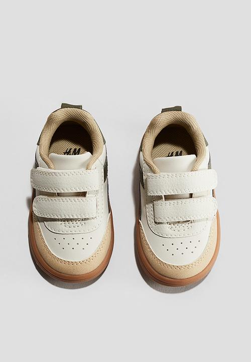 H&M - Block-coloured trainers - white/green 