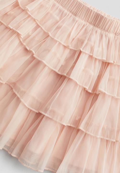 H&M - Flounced organza skirt - light pink