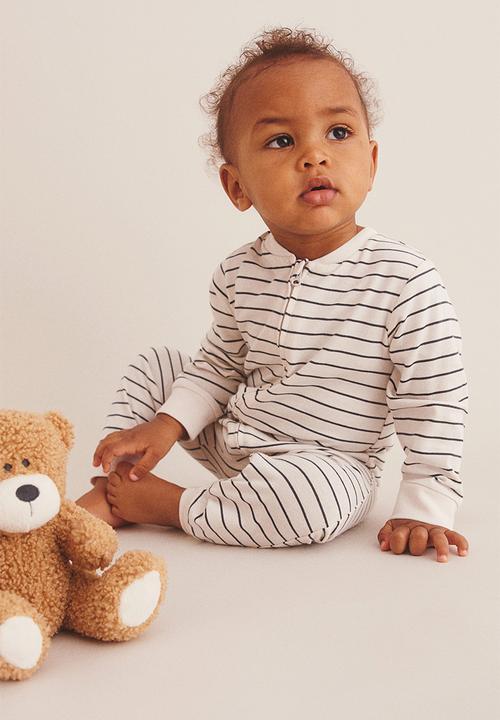 H&M - 2-pack patterned cotton pyjamas - beige,white,multi