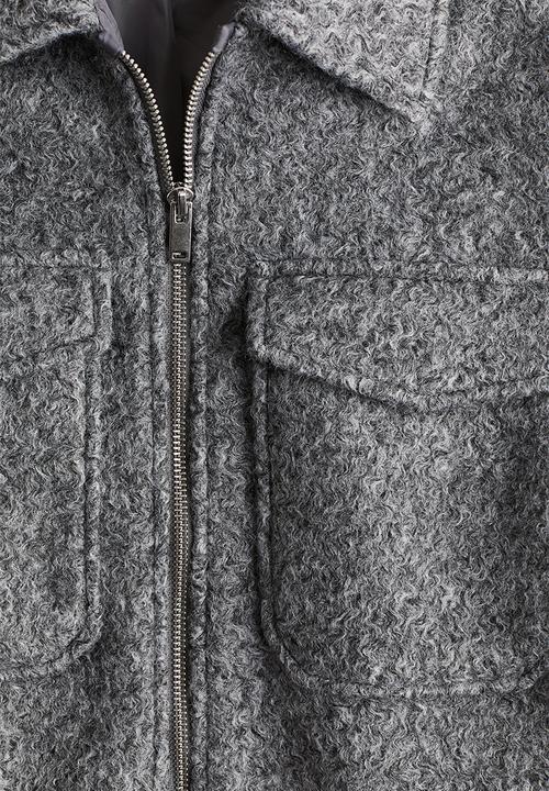 H&M - Felted shacket - grey