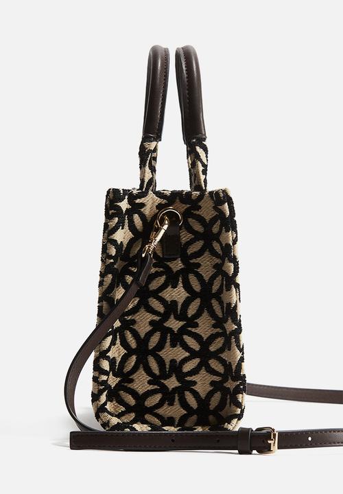 H&M - Mini crossbody bag - light beige black 