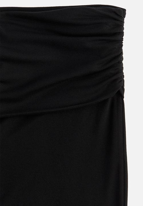 H&M - Foldover-waist capri leggings - black