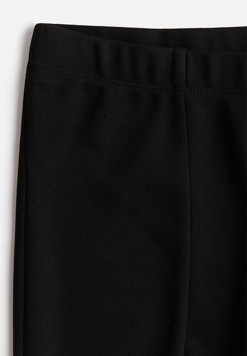 H&M - Zip-hem heavy jersey leggings - black