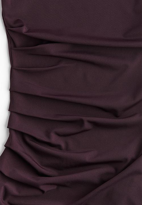 H&M - Draped bodycon dress - dark purple
