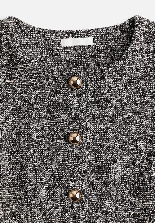 H&M - Short jacket - black salt and pepper