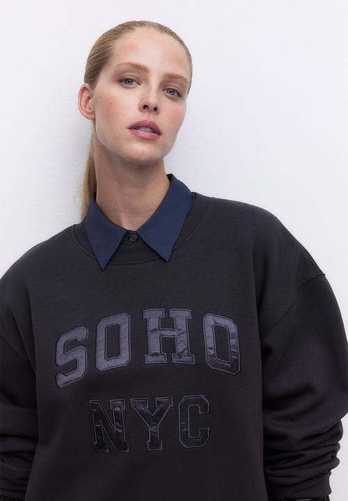 H&M - Motif-detail sweatshirt - grey