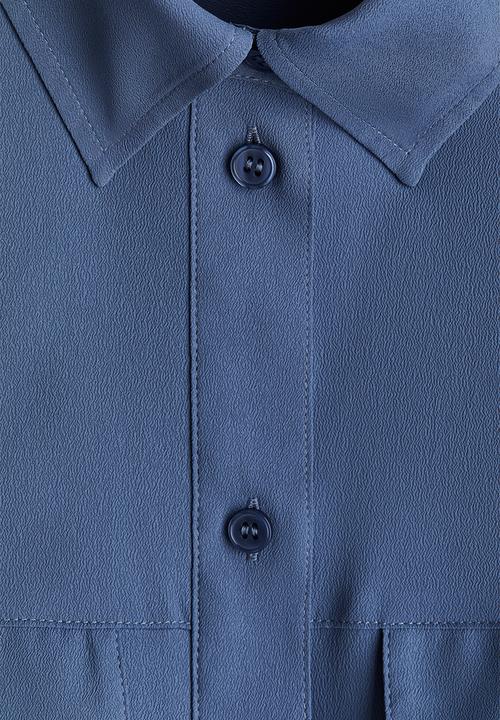H&M - Crêpe shirt - pigeon blue 
