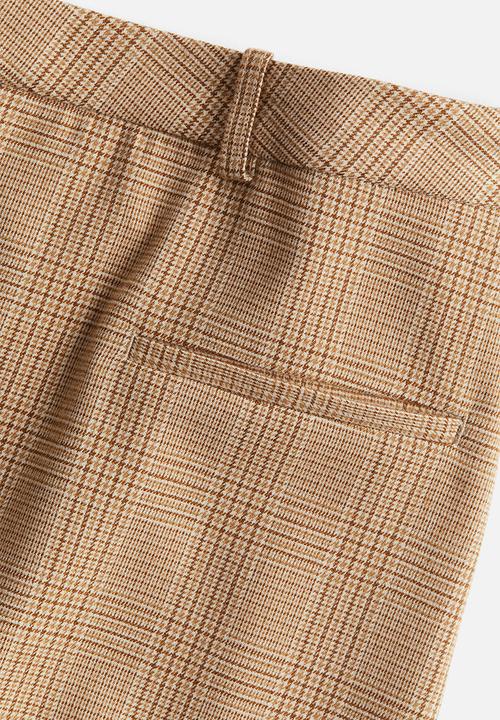 H&M - Tailored mini skirt - beige,multi