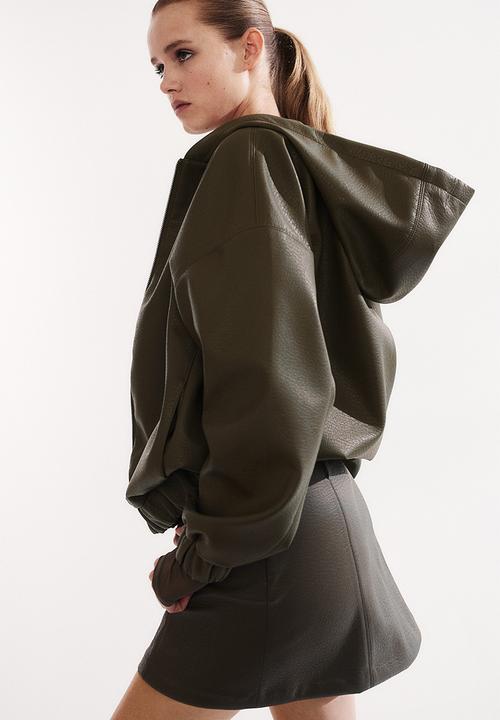 H&M - Hooded jacket -  khaki green 